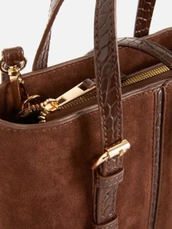 Mała torba shopper typu bucket ze sztucznej skóry