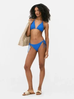 Marszczony dół od bikini z wiązaniem z boku