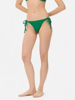 Marszczony dół od bikini z wiązaniem z boku