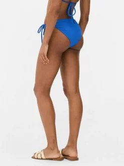 Marszczony dół od bikini z wiązaniem z boku