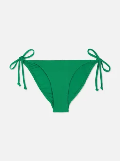 Marszczony dół od bikini z wiązaniem z boku