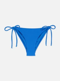 Marszczony dół od bikini z wiązaniem z boku