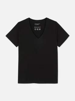 Niezbędny T-shirt z dekoltem w serek