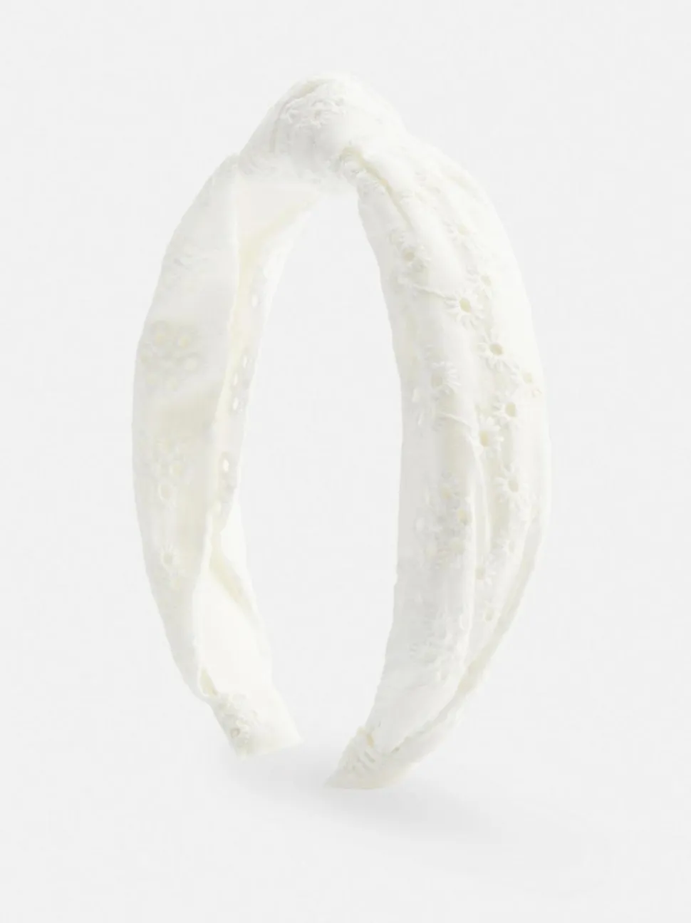 Opaska do włosów z haftem angielskim