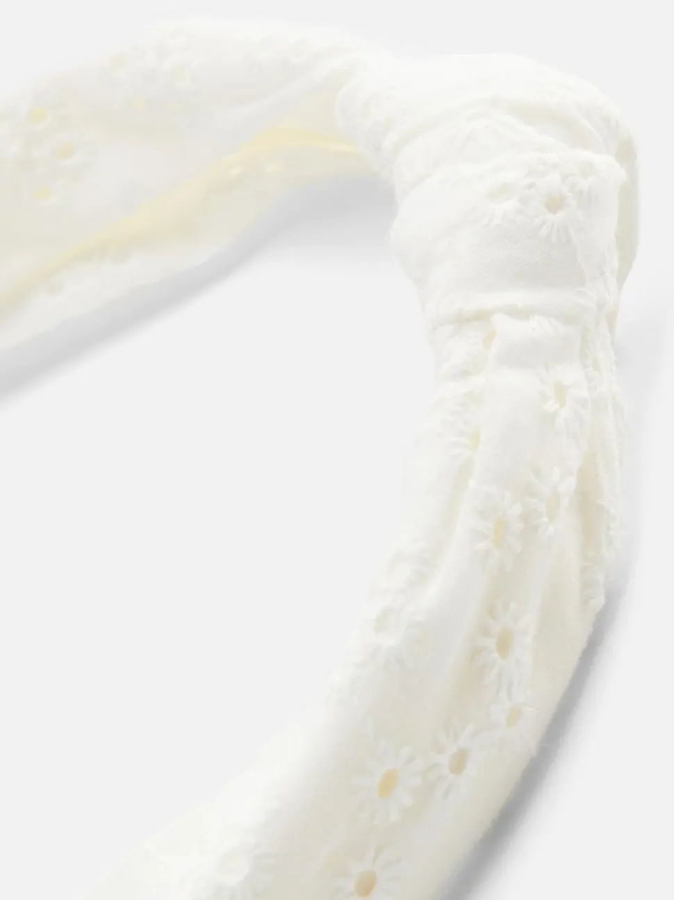 Opaska do włosów z haftem angielskim