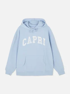 Oversize'owa bluza z kapturem i nadrukiem