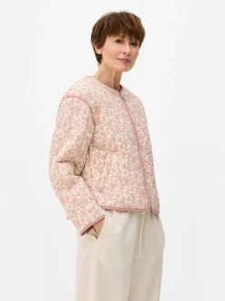 Pikowana kurtka w kwiaty