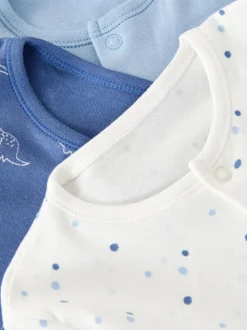 Śpioszki na długi rękaw z motywem dinozaura, 3 szt.