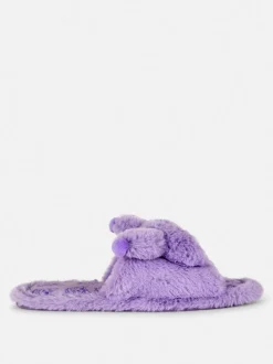 Pluszowe kapcie z futerkiem i Kuromi z Hello Kitty