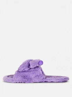 Pluszowe kapcie z futerkiem i Kuromi z Hello Kitty