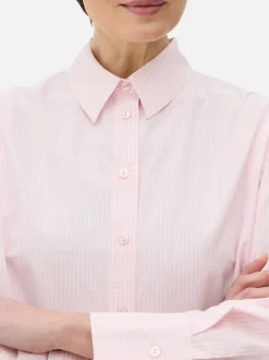 Popelinowa koszula z długim rękawem