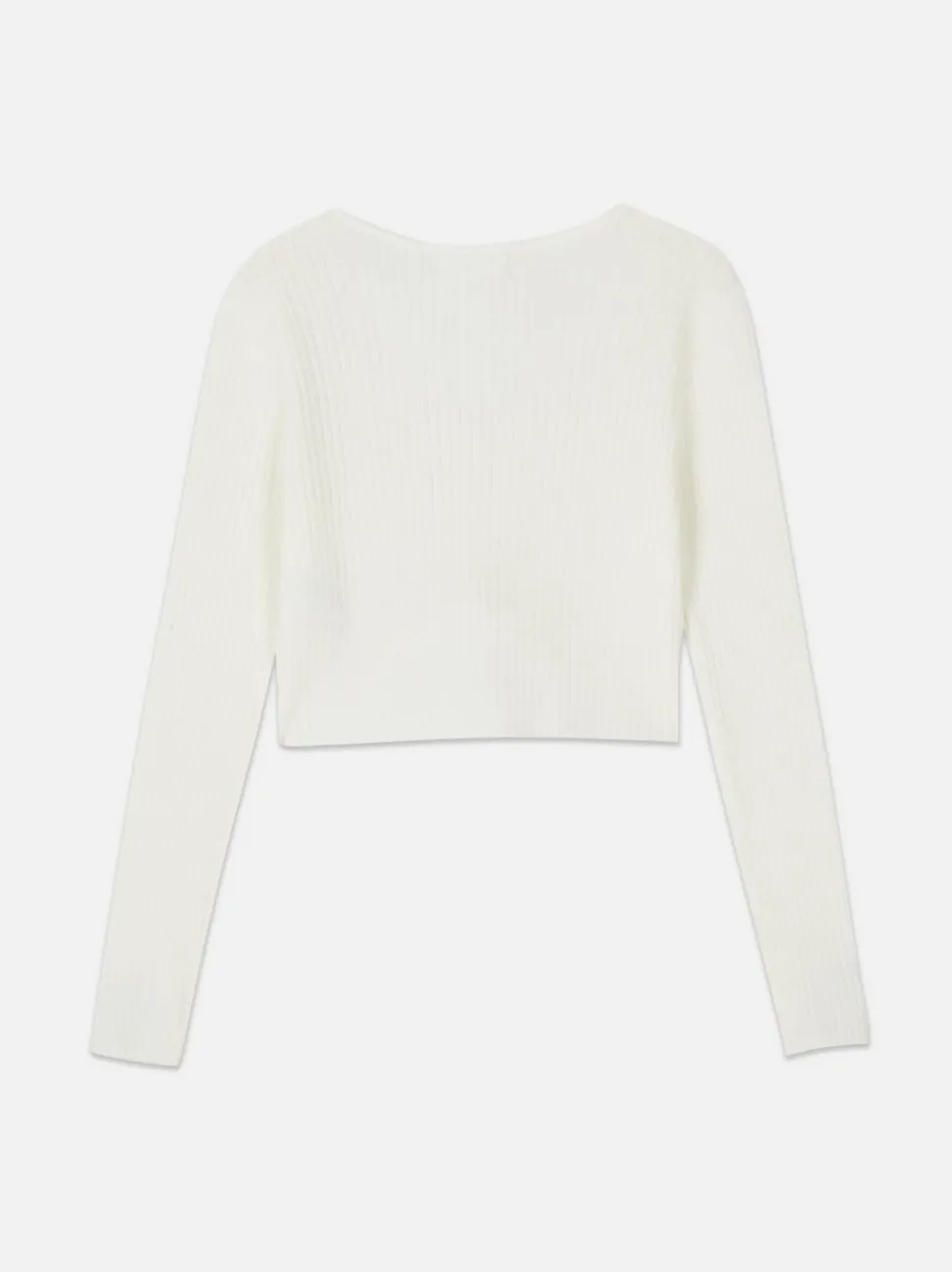 Prążkowany kardigan z wiązaniem z przodu