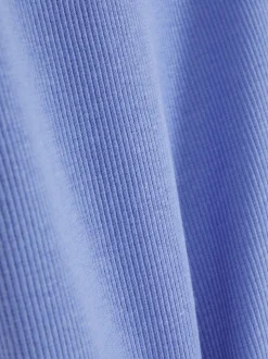 Prążkowany T-shirt z krótkim rękawem