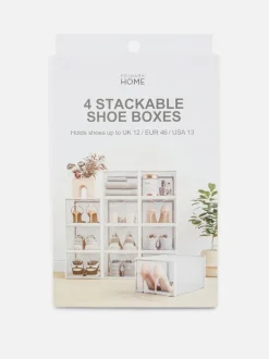 Pudełka na buty do układania jedne na drugich, 4 szt.