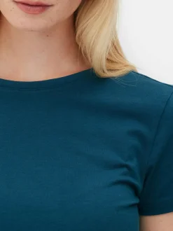 Rozciągliwy T-shirt z krótkim rękawem