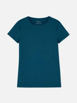 Rozciągliwy T-shirt z krótkim rękawem