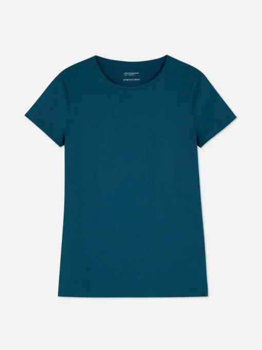 Rozciągliwy T-shirt z krótkim rękawem
