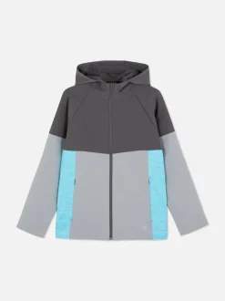 Rozpinana kurtka w bloki kolorystyczne
