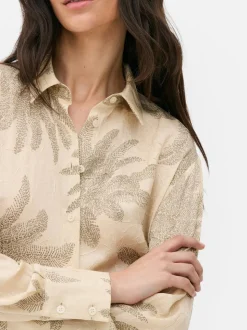 Satynowa koszula na guziki Paula Echevarría