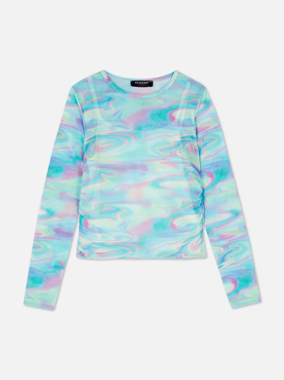 Siateczkowa bluzka z marmurkowym wzorem