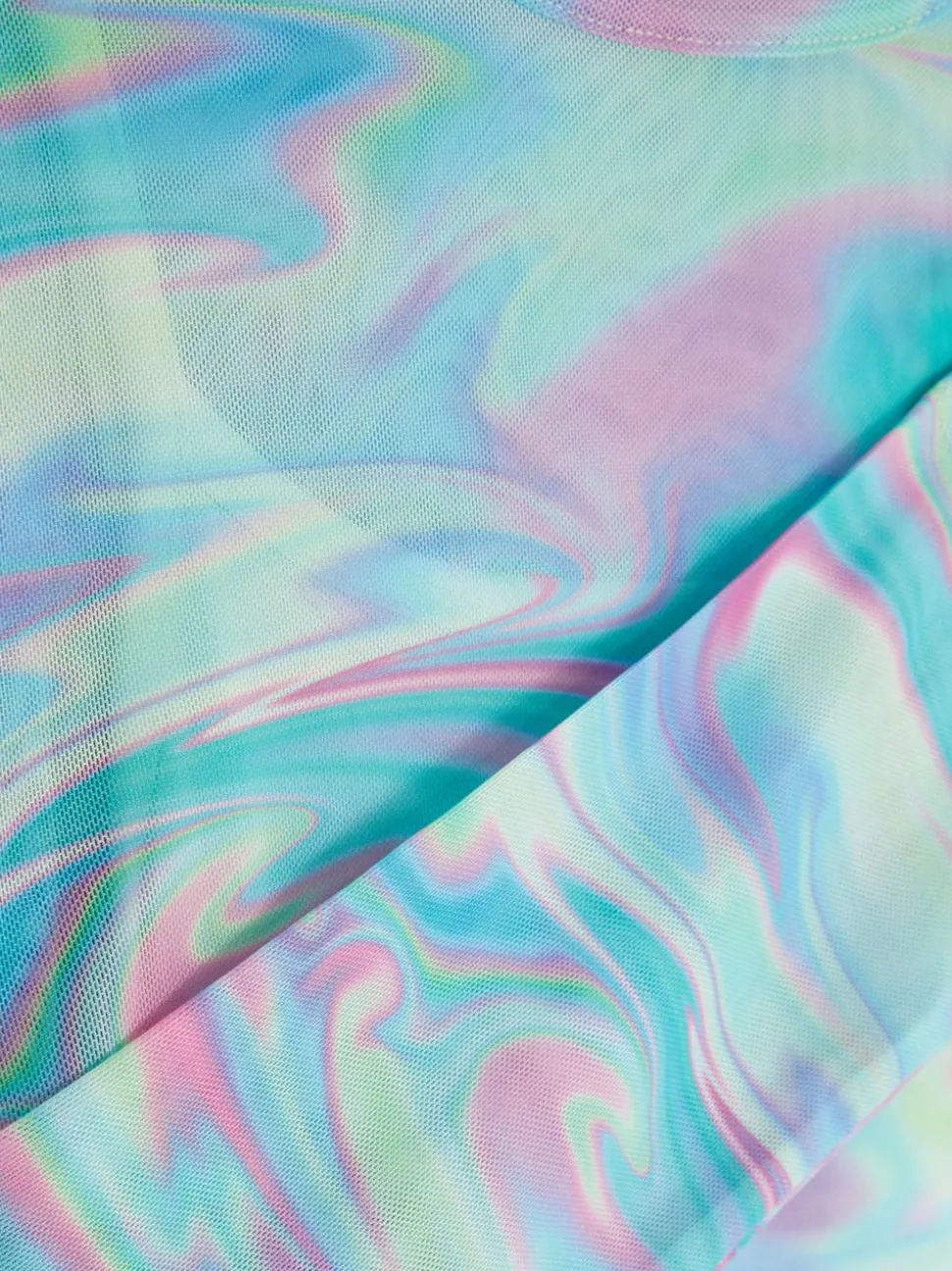 Siateczkowa bluzka z marmurkowym wzorem