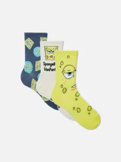 Skarpety ze SpongeBobem Kanciastoportym, 3 pary
