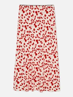 Spódnica maxi z nadrukiem w kwiaty