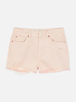 Spodenki jeansowe z przetarciami