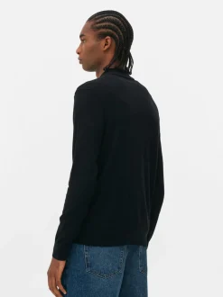 Sweter polo z długim rękawem