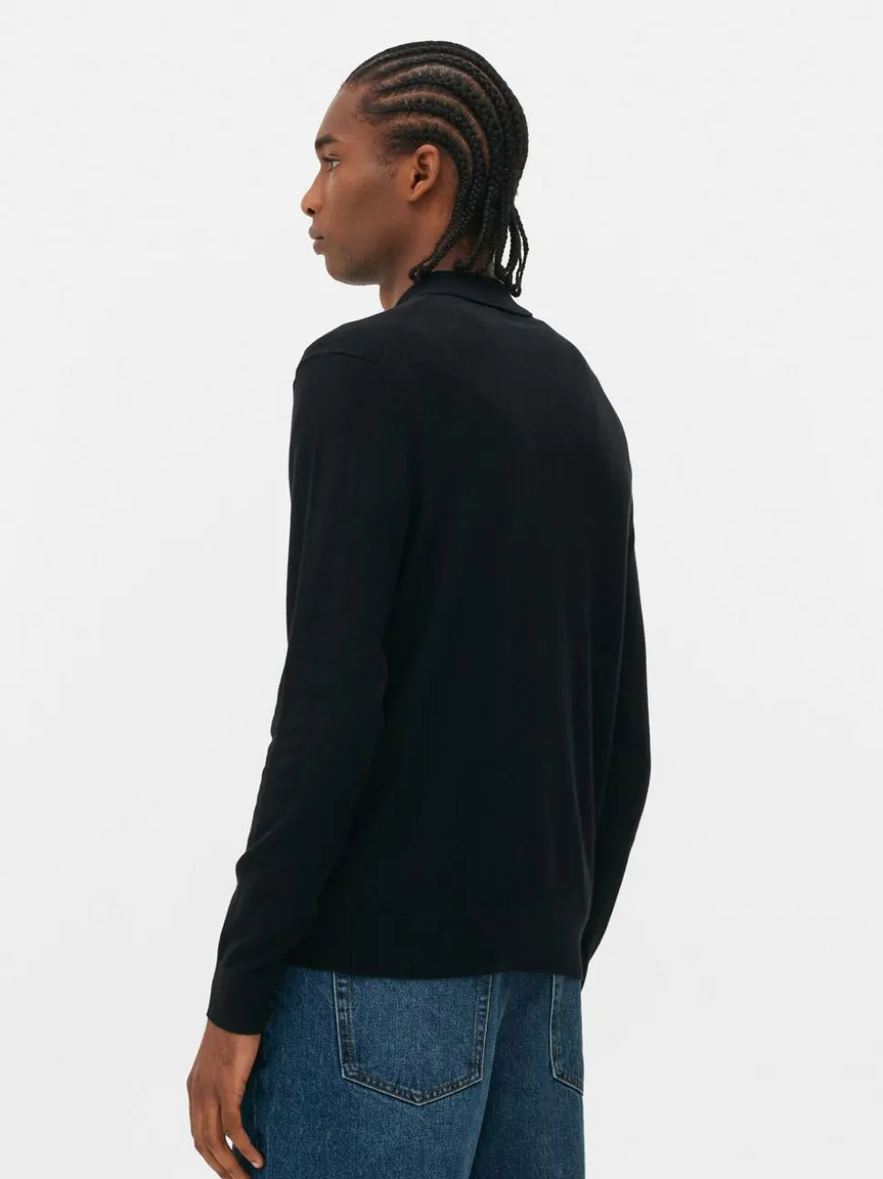 Sweter polo z długim rękawem