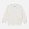 Sweter rozpinany z muszelkowym obszyciem