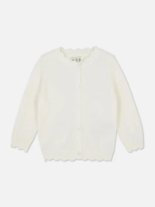 Sweter rozpinany z muszelkowym obszyciem