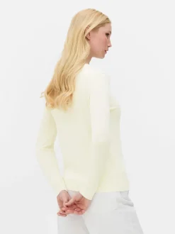 Sweter rozpinany z okrągłym dekoltem