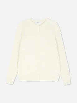 Sweter rozpinany z okrągłym dekoltem