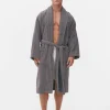 Szlafrok do spa z bawełnianej tkaniny frotte