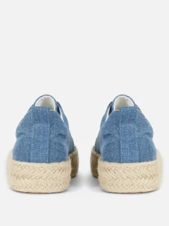 Sznurowane espadryle z juty