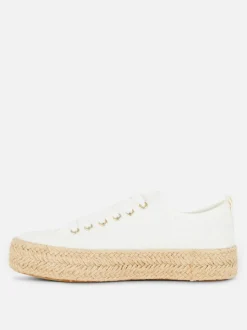 Sznurowane espadryle z juty