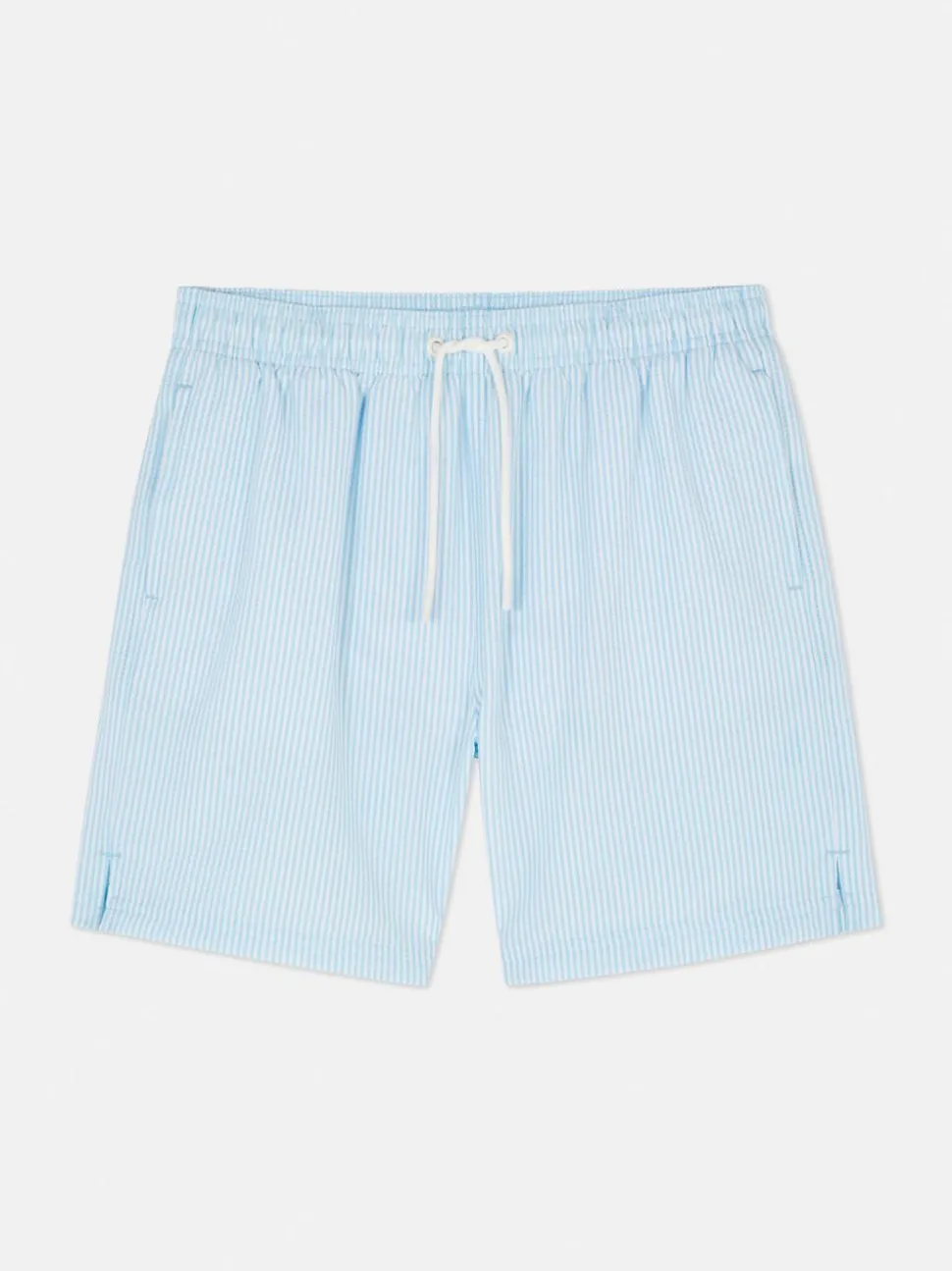 Szorty kąpielowe z tkaniny seersucker ze sznurkiem