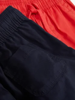 Szorty z tkaniny ściągane sznurkiem, 2 pary