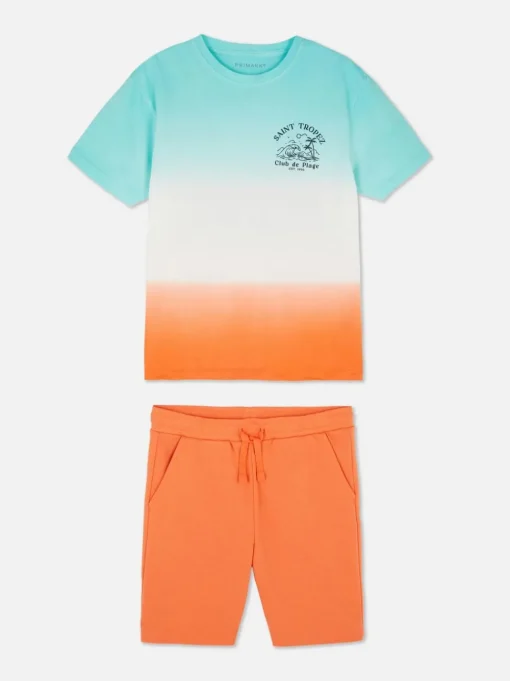T-shirt i szorty Saint Tropez z efektem ombre