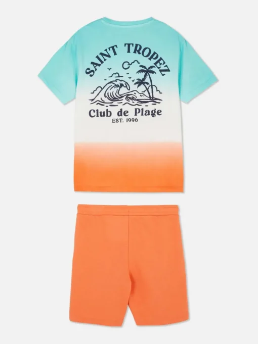 T-shirt i szorty Saint Tropez z efektem ombre