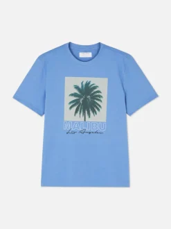 T-shirt Malibu z nadrukiem z palmą