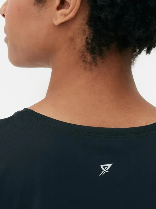 T-shirt na siłownię z okrągłym dekoltem