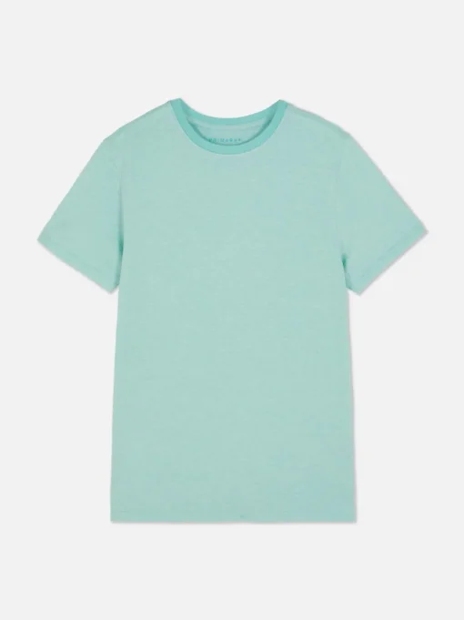 T-shirt w prążki z krótkim rękawem