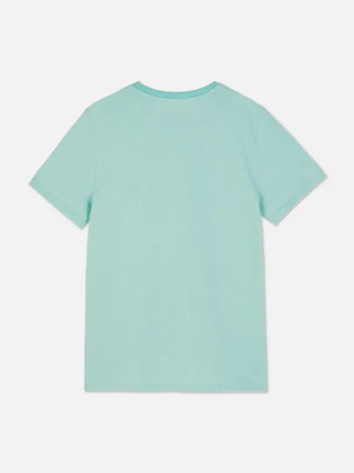 T-shirt w prążki z krótkim rękawem