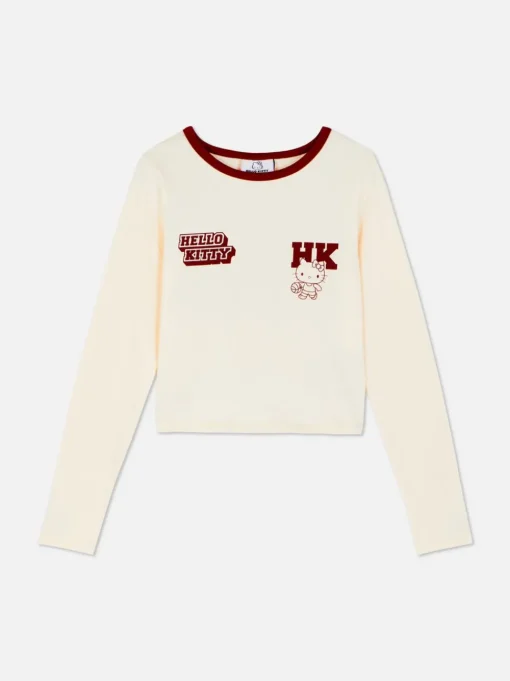 T-shirt z długim rękawem i nadrukiem Hello Kitty