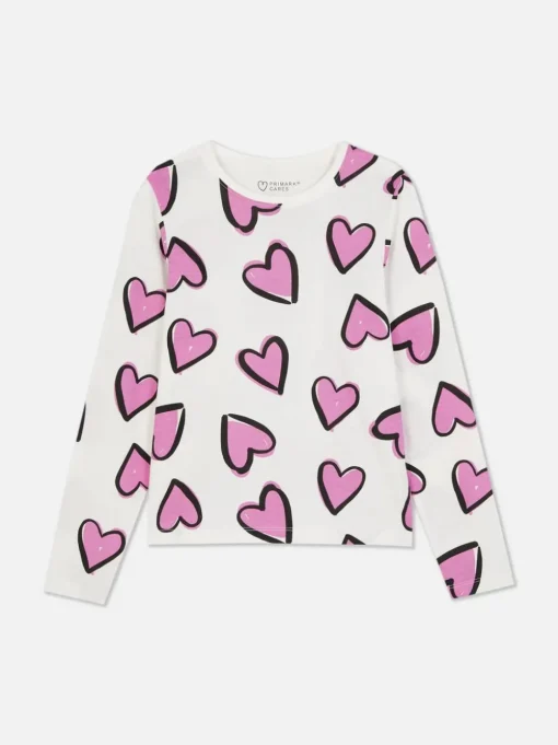 T-shirt z długim rękawem i nadrukiem