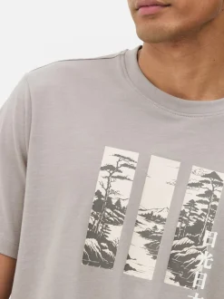 T-shirt z krótkim rękawem i nadrukiem z trzema obrazkami