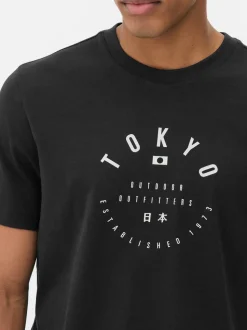 T-shirt z krótkim rękawem i napisem Tokyo