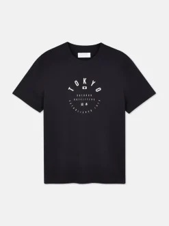 T-shirt z krótkim rękawem i napisem Tokyo